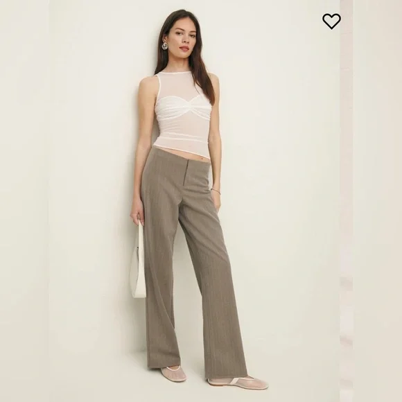 NWT Reformation Rose Knit Top in Ivory Size Medium